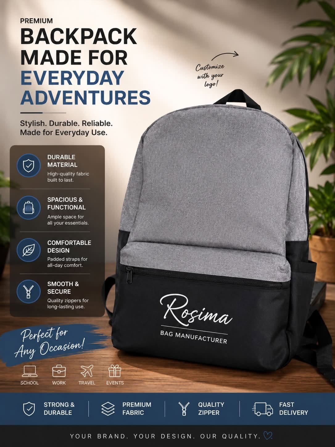 Customized Rosima backpack
